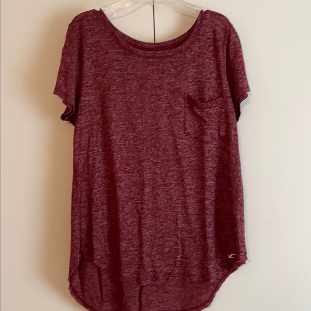 Short Sleeve Hollister Maroon Shirt